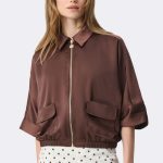 Satin Blouson Jacket Mahogany 271974 CC37707 front