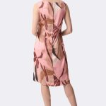 Sleeveless Floral Shift Dress Beige Pink 271175 CC37698 back