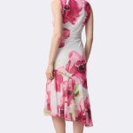 Sleeveless Print Flounce Dress Vanilla Pink 271068 CC37703 back