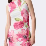 Sleeveless Print Flounce Dress Vanilla Pink 271068 CC37703 close