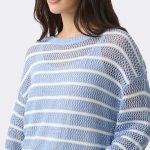 Stripe Sequin Jumper Cornflower 271956 CC37687 angle