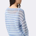 Stripe Sequin Jumper Cornflower 271956 CC37687 back