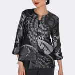 Textured A Line Jacket Black Grey 269373 CC37455 front