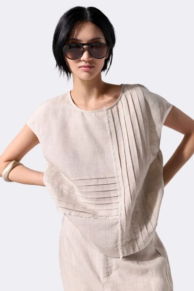 Textured Pintuck Top Stone Ytmp4764 CC37324 front 1