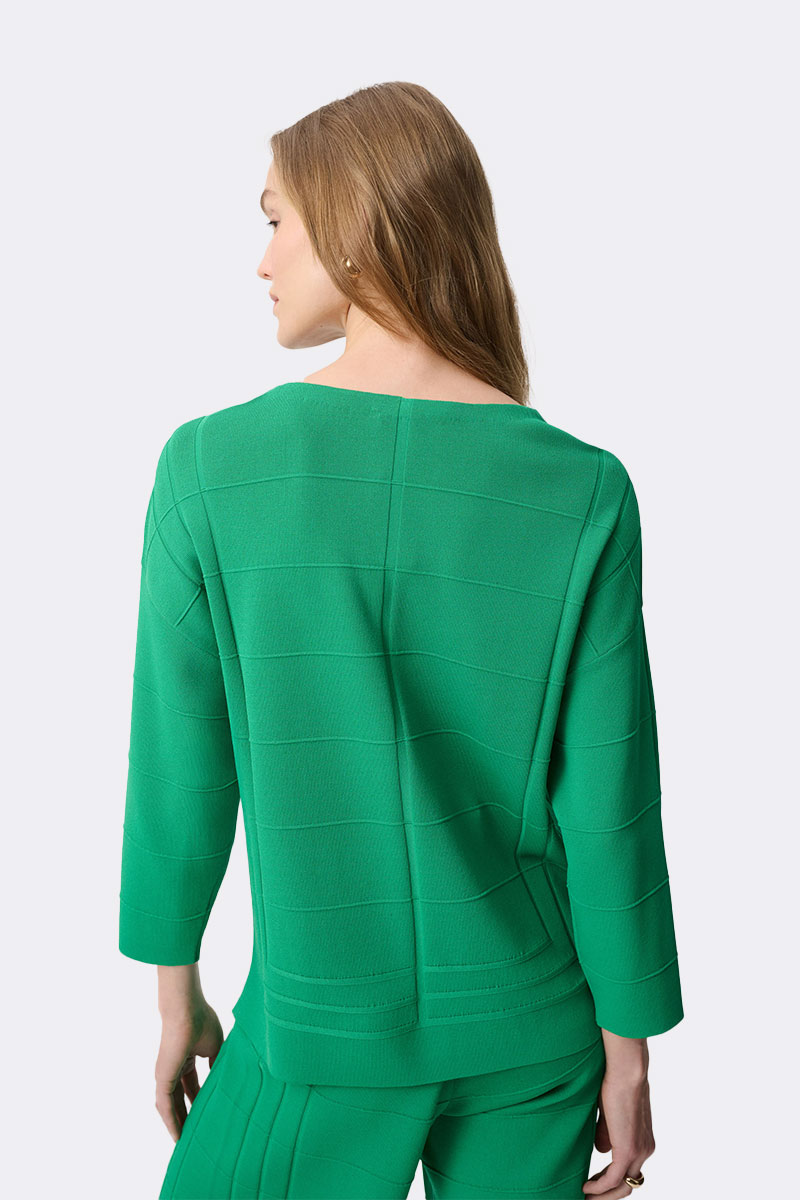 Textured V Neck Jumper Green 271954 CC37688 back