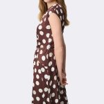 Twist Waist Sleeveless Dress Brown 271096 CC37700 side