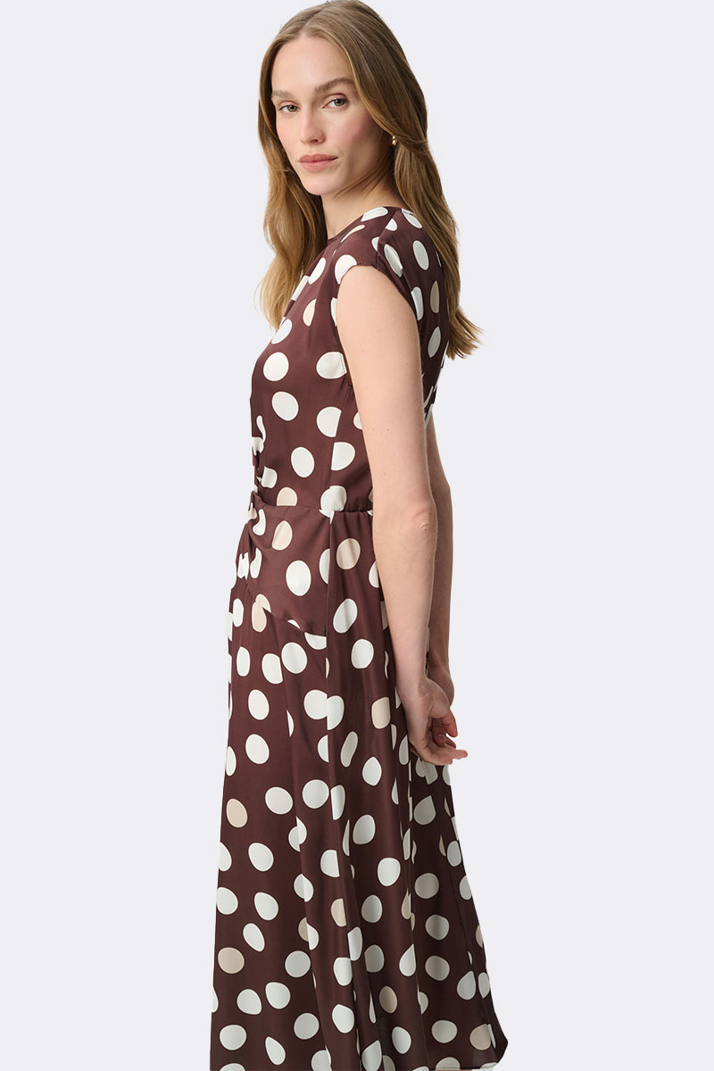 Twist Waist Sleeveless Dress Brown 271096 CC37700 side