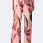 Wide Leg Print Pant Pink 271183 CC37709 back