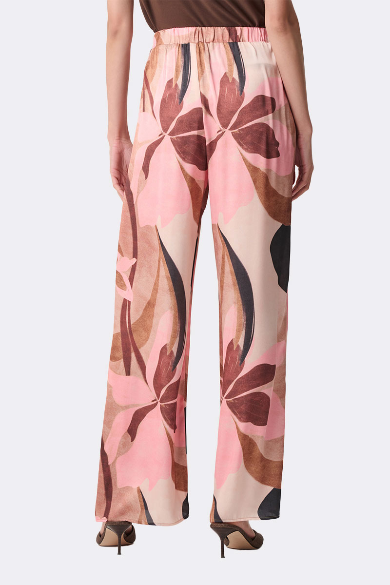 Wide Leg Print Pant Pink 271183 CC37709 back