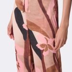 Wide Leg Print Pant Pink 271183 CC37709 close