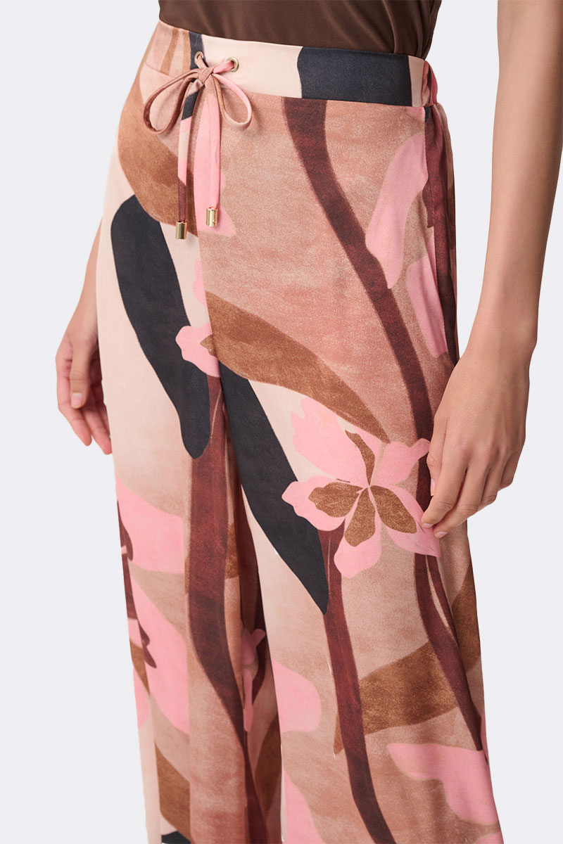 Wide Leg Print Pant Pink 271183 CC37709 close